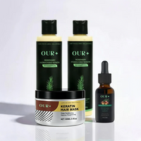 4 Packs: 2 Shampoo + Conditioner + Hair Care Oil