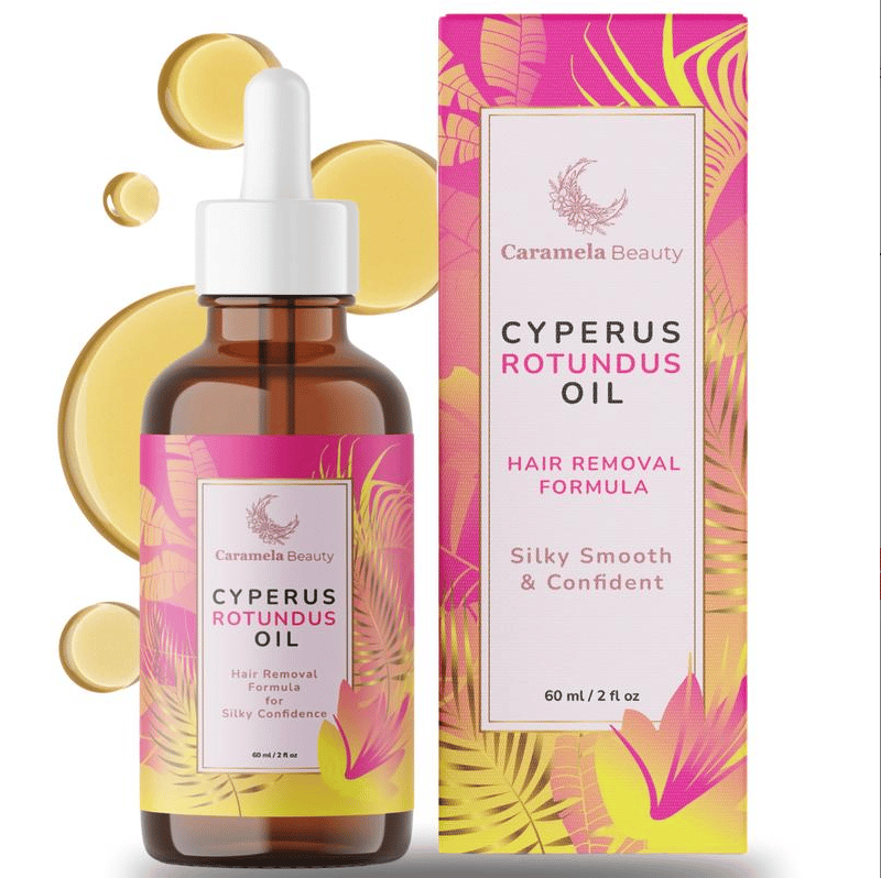 ✨ Caramela Beauty Cyperus Rotundus Oil for Natural Permanent Hair Reduction