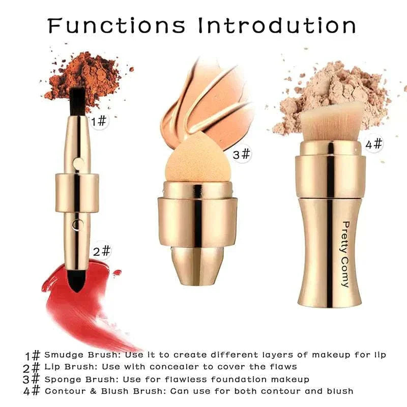 4 In 1 Makeup Brush Set