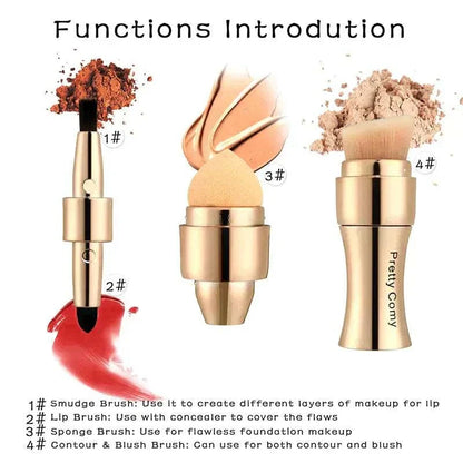 4 In 1 Makeup Brush Set